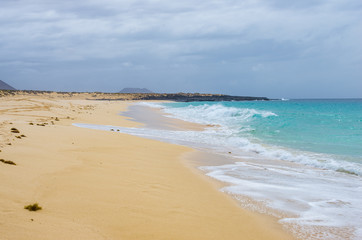 Landscape of the beach Playa de las Conchas in the island of La Graciosa