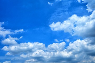 Naklejka na ściany i meble White Clouds with Blue Sky Background.