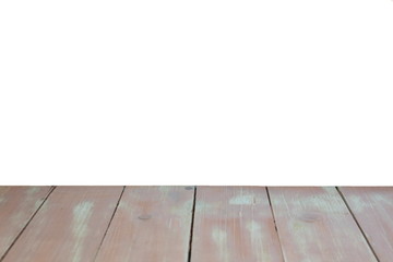 Texture wooden floor light brown color and isolated on half of the photo
