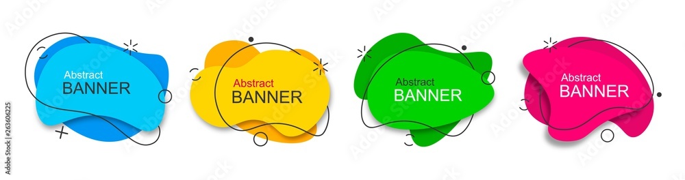 Poster Modern vector abstract banners. Template ready for use in web or print design