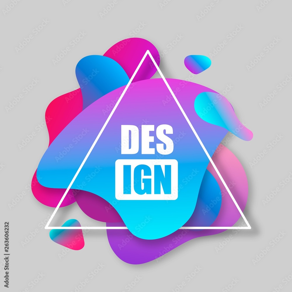 Poster Abstract banner isolated on gray background. Template ready for use in web or print design.