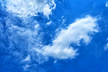 Fototapeta na wymiar White Clouds with Blue Sky Background.
