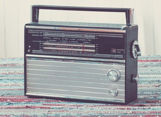 Old retro radio receiver.