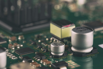 Electronic components on the PCB