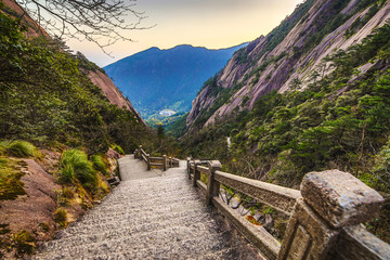 Fototapeta na wymiar Yellow Mountains Huangshan, Anhui Province in China.