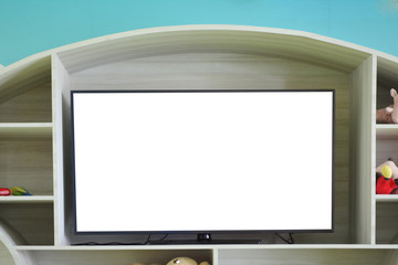 Blank screen of television