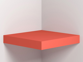 Obraz premium Abstract digital background with red shelf