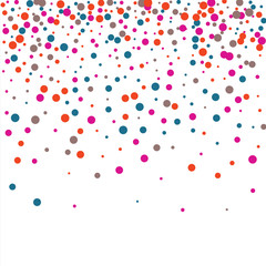 Fashionable background with multicolored circles. Confetti.