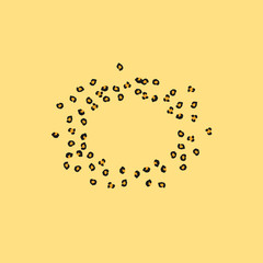 Animal background with leopard spots. Imitation of a leopard skin.