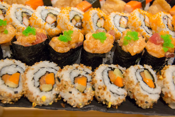  delicious maki sushi roll Japanese food