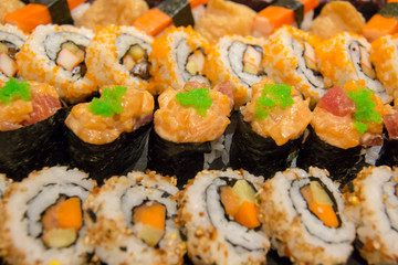  delicious maki sushi roll Japanese food