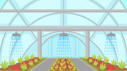 Agricultural Irrigation System Vector Illustration