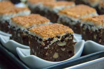 delicious brownie and coconut cake dessert