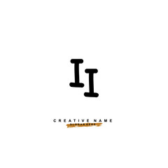 I II Initial logo template vector
