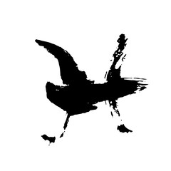 Zodiac sign Pisces. Vector dry brush illustration isolated on white background.