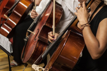 playing cello