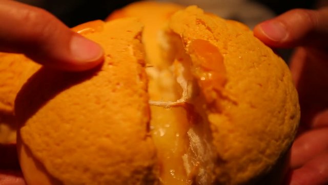 Footage of Hong Kong famous food   - Pineapple Bun 