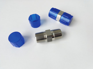 Taper threaded fittings.