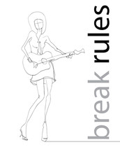 Stylish fashion models. Pretty young girls. Fashion womans Sketch