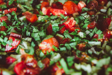 tray with vegetable stew