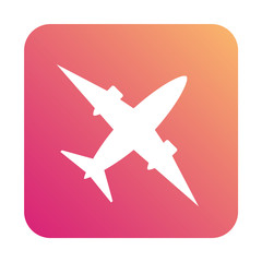 Passenger airplane icon.Air travel.Flat vector gradient. 