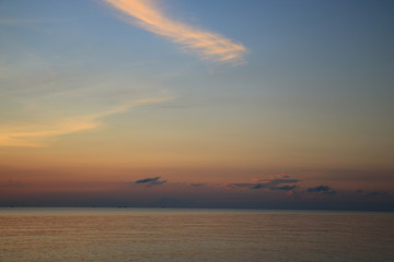 beautiful sunrise on the sea