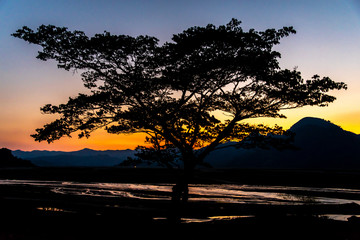 Beautiful sunset at Mt Pinatubo