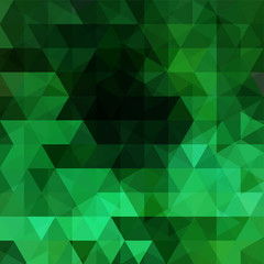 Obraz premium Abstract vector background with green triangles. Geometric vector illustration. Creative design template.