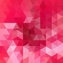 Abstract background consisting of red, pink triangles. Geometric design for business presentations or web template banner flyer. Vector illustration