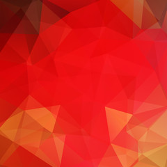 Geometric pattern, polygon triangles vector background in red, orange  tones. Illustration pattern