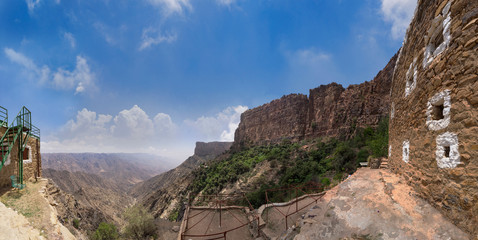 Hanging Village near Habala in the Asir region, Saudi Arabia