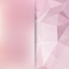 Fototapeta premium Background of geometric shapes. Blur background with glass. Pastel pink mosaic pattern. Vector EPS 10. Vector illustration