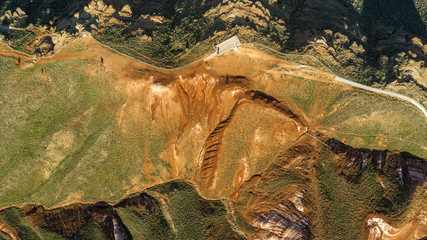 Unusual landscape. Mountain Big Bogdo in the Astrakhan region, Russia. Sacred place for practicing...