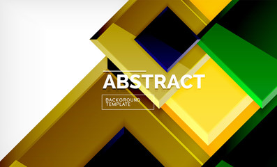 Geometric abstract background, modern square design