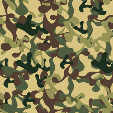 Camouflage Seamless Pattern, Clothing Camouflage