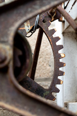 old rusty wheel