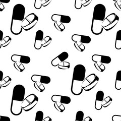 Seamless Pattern Of Capsule Pills