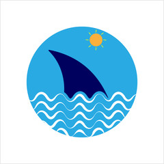 Shark Fin Icon Design