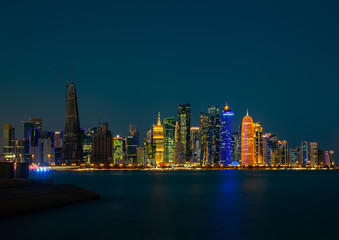 Doha City Center During the Night
