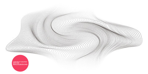 Dynamic particle abstract background, modern technology and science elements, stylish abstract background illustration