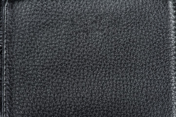 Close up of black leather texture