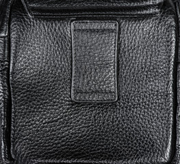 Close up of black leather texture