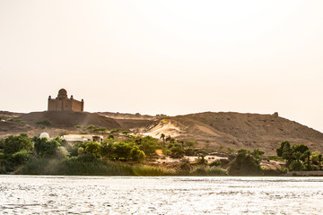 Fototapeta na wymiar Mausoleum of Aga Khan Sultan Muhammed Shah located at Aswan Nile of Egypt