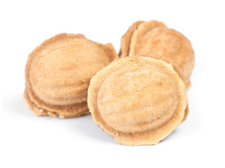 Group of homemade nuts cookies with condensed milk