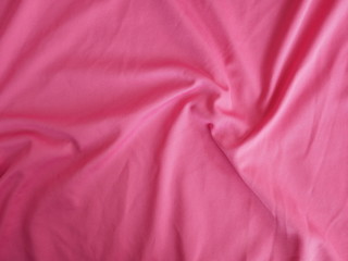 red silk fabric background, cotton cloth texture, pink sportswear