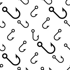 Fish Hook Seamless Pattern Design