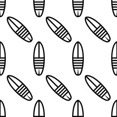 Surfboard Icon Seamless Pattern, Surf Board Icon, Water Sport Icon