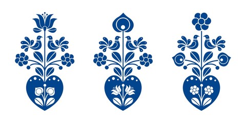 Hungarian folk vector motif