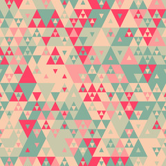 Geometric color triangles seamless pattern vector
