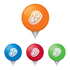 Steak Meat Map Markers